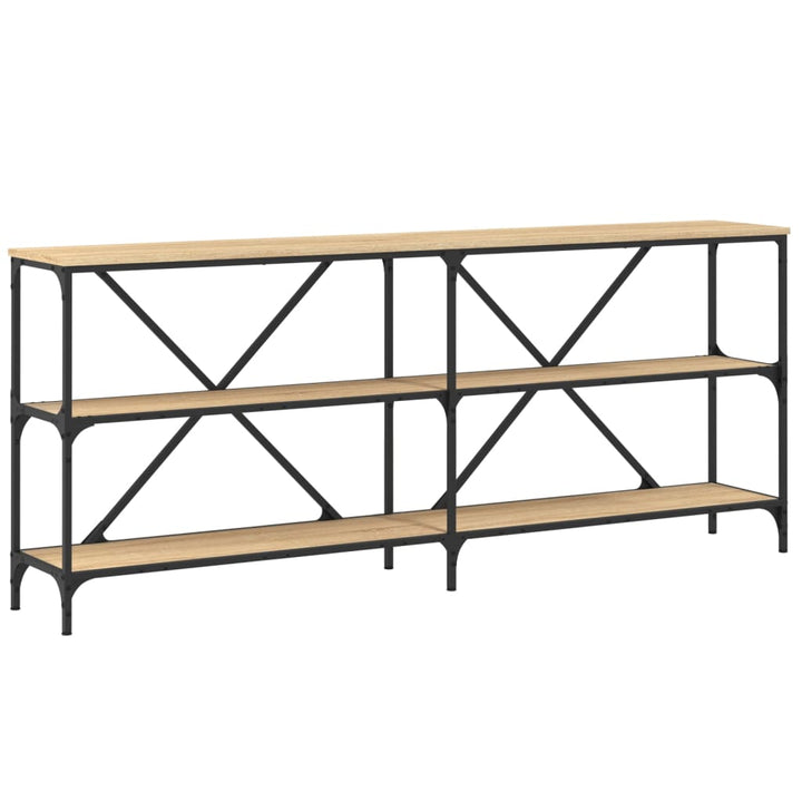 Konsolbord Sonoma-Ek 180X30X75 Cm Konstruerat Trä Och Järn