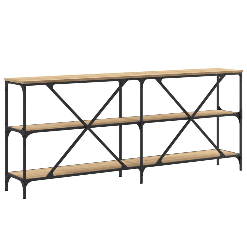Konsolbord Sonoma-Ek 180X30X75 Cm Konstruerat Trä Och Järn