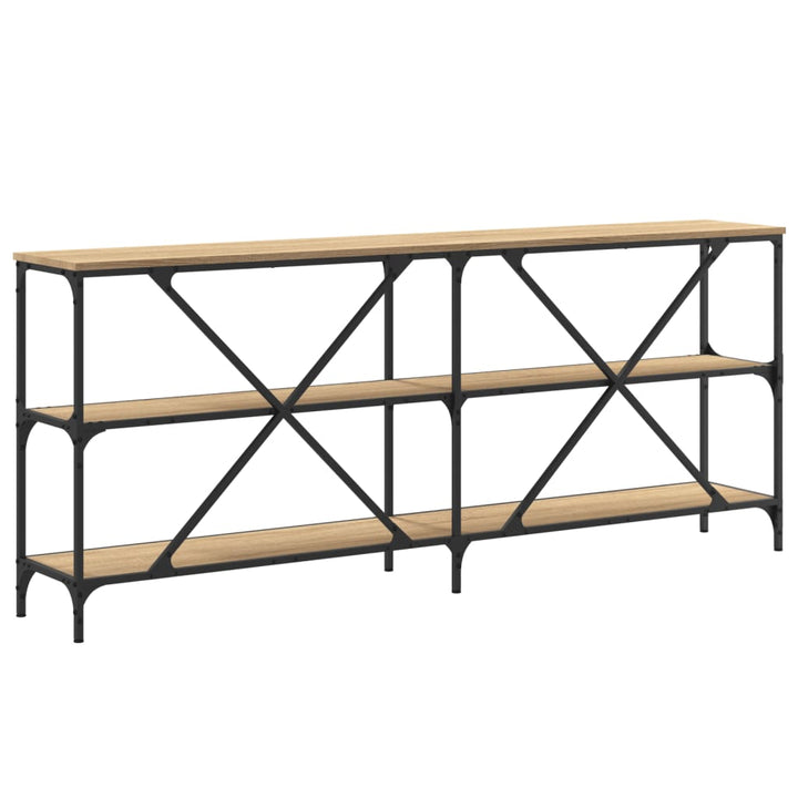 Konsolbord Sonoma-Ek 180X30X75 Cm Konstruerat Trä Och Järn