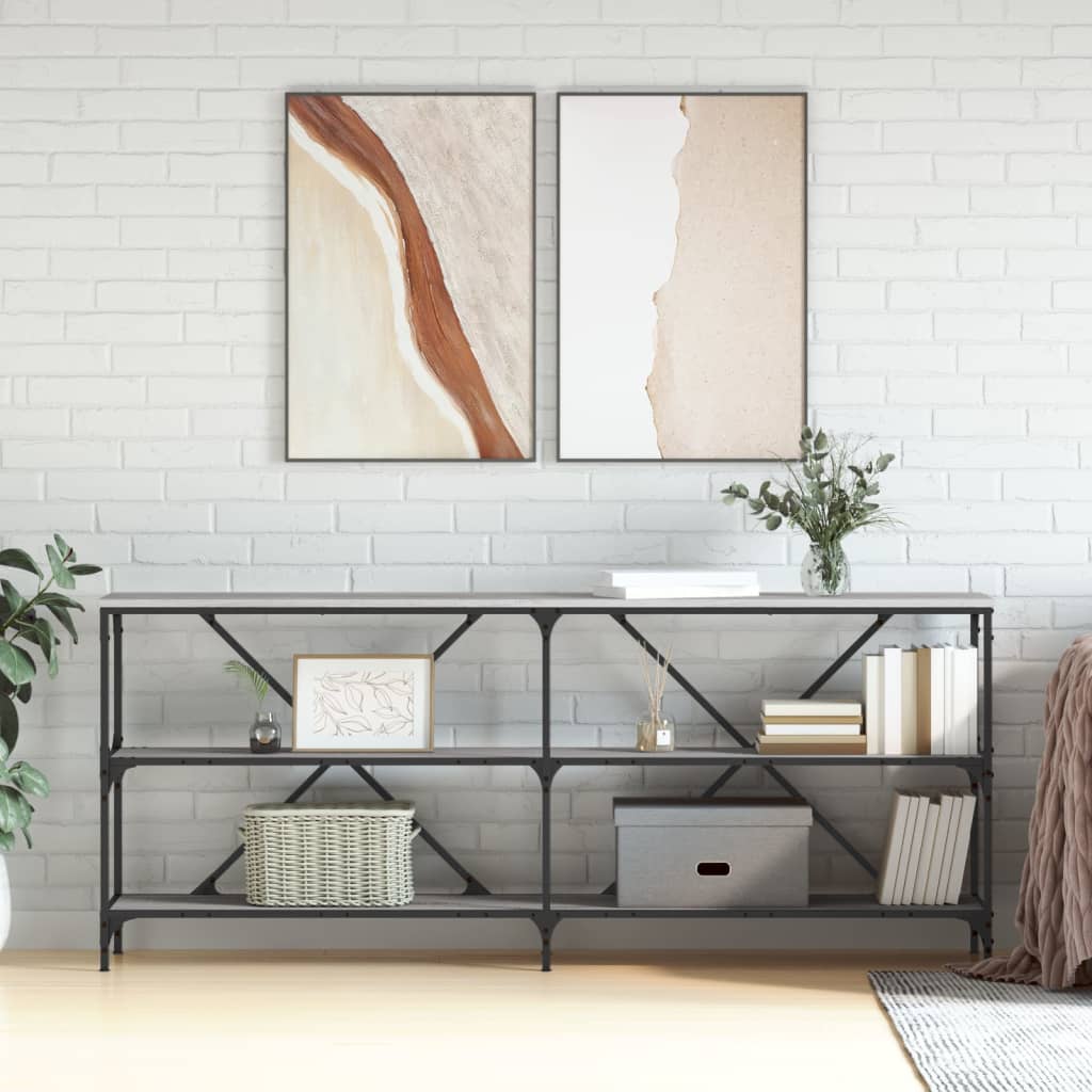 Konsolbord 180X30X75 Cm Konstruerat Trä Och Järn