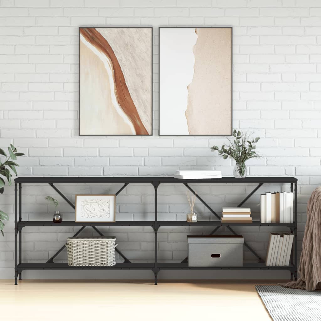 Konsolbord 200X30X75 Cm Konstruerat Trä Och Järn