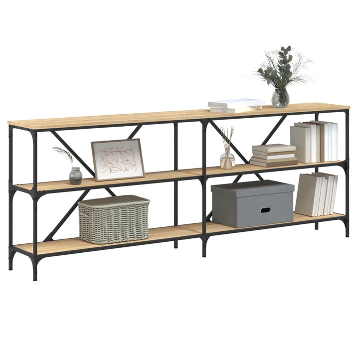 Konsolbord Sonoma-Ek 200X30X75 Cm Konstruerat Trä Och Järn