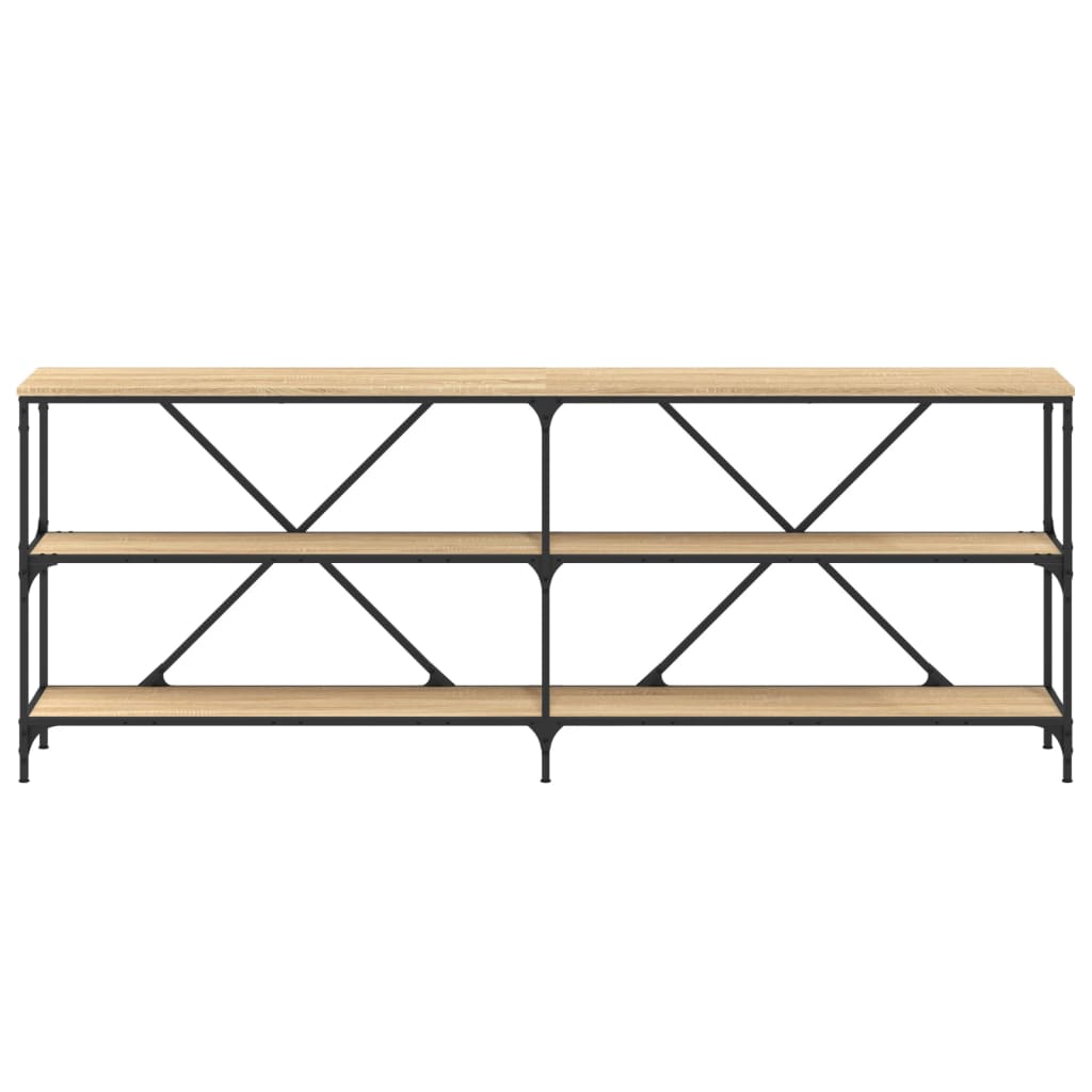 Konsolbord Sonoma-Ek 200X30X75 Cm Konstruerat Trä Och Järn