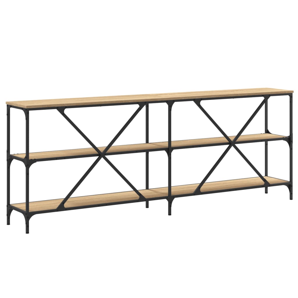 Konsolbord Sonoma-Ek 200X30X75 Cm Konstruerat Trä Och Järn