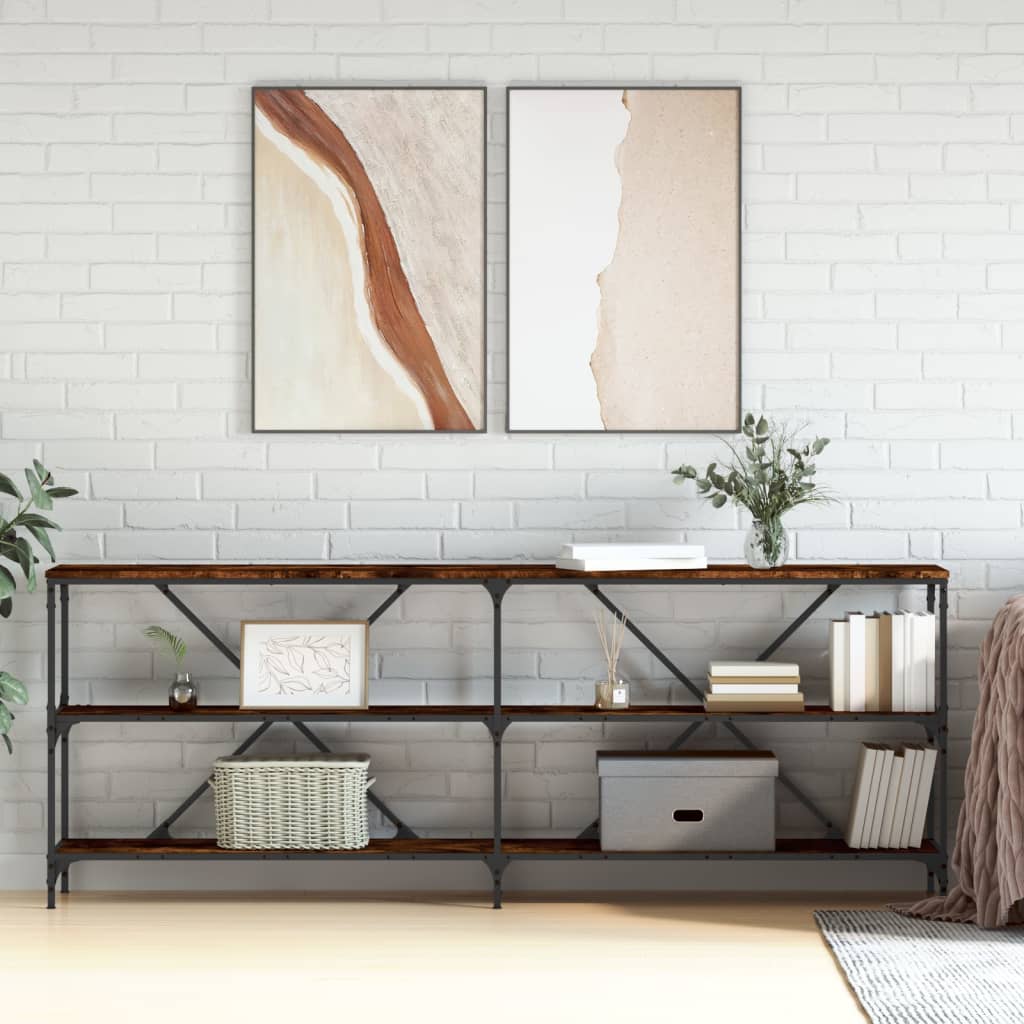 Konsolbord 200X30X75 Cm Konstruerat Trä Och Järn