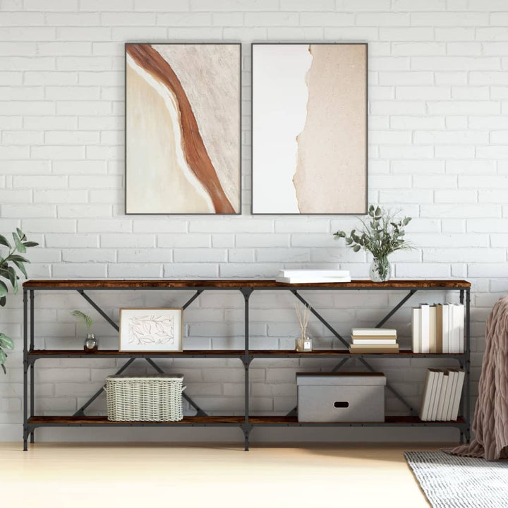 Konsolbord 200X30X75 Cm Konstruerat Trä Och Järn