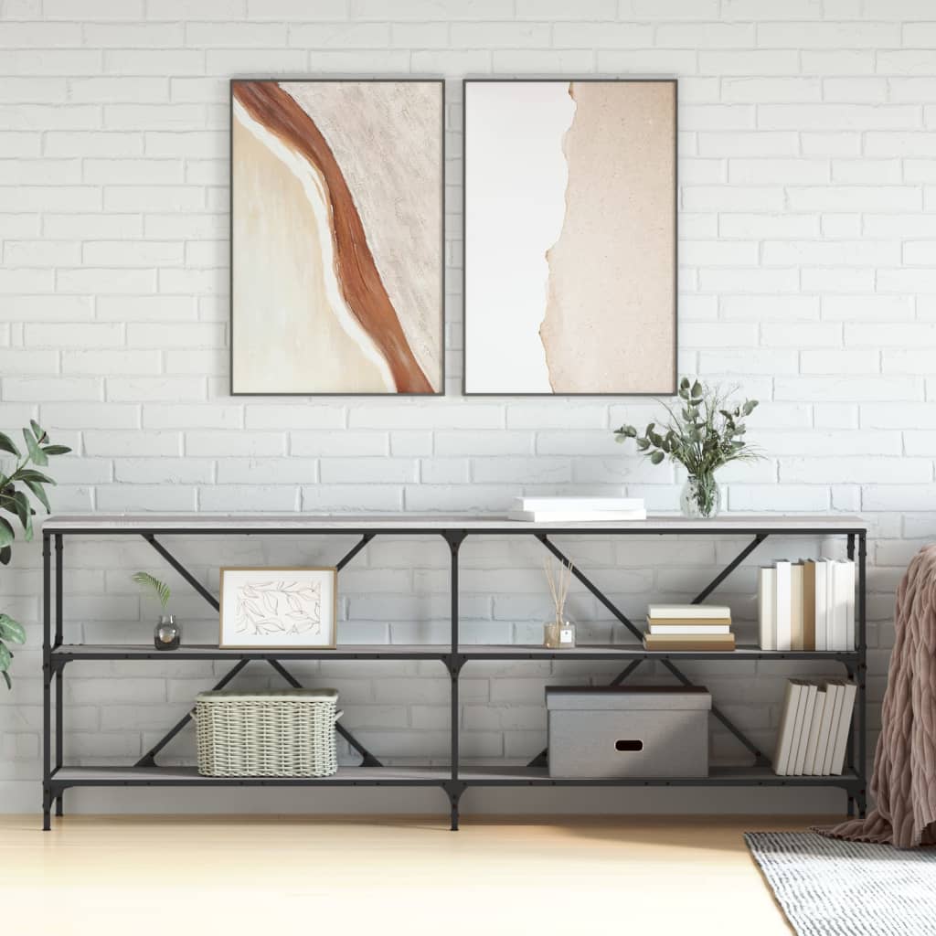 Konsolbord 200X30X75 Cm Konstruerat Trä Och Järn