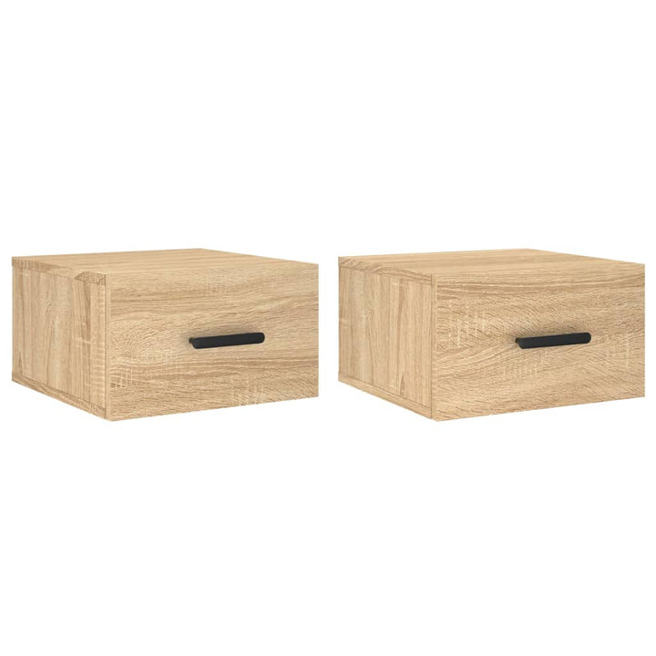 Väggmonterade Sängbord 2 St Sonoma-Ek 35X35X20 Cm