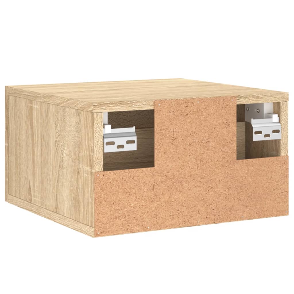 Väggmonterade Sängbord 2 St Sonoma-Ek 35X35X20 Cm