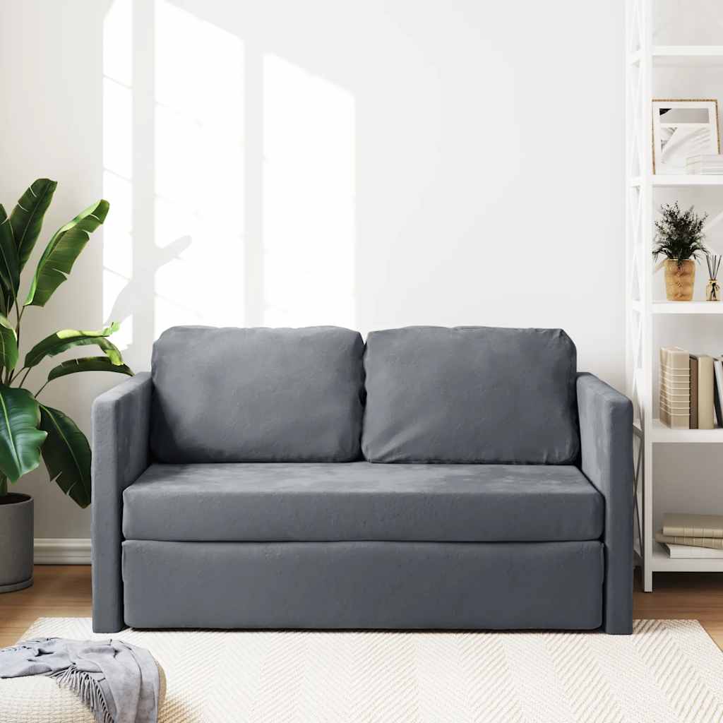 Golvbäddsoffa 2-I-1 122X204X55 Cm Sammet