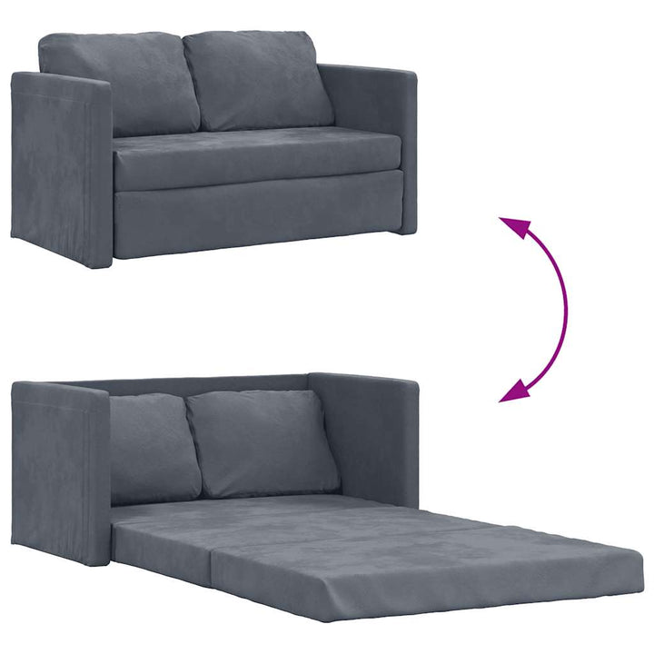 Golvbäddsoffa 2-I-1 122X204X55 Cm Sammet