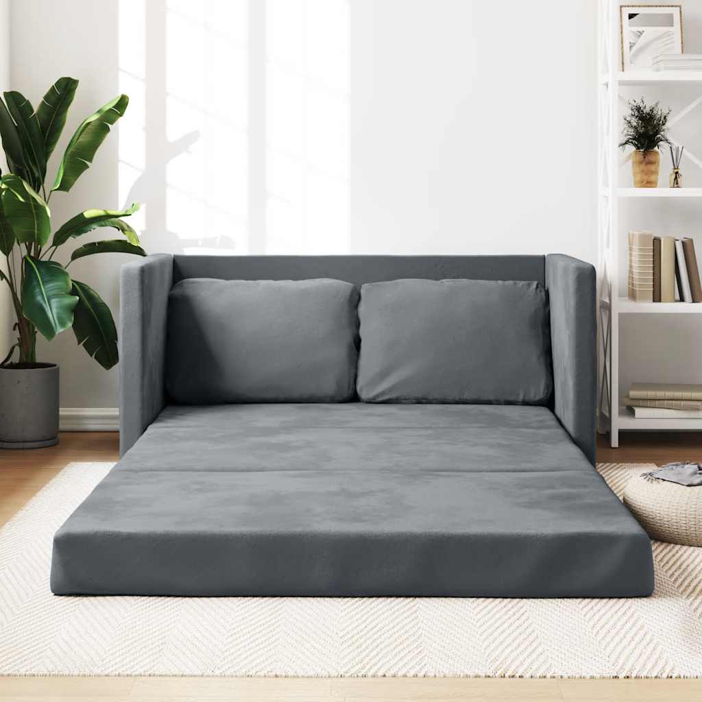 Golvbäddsoffa 2-I-1 122X204X55 Cm Sammet