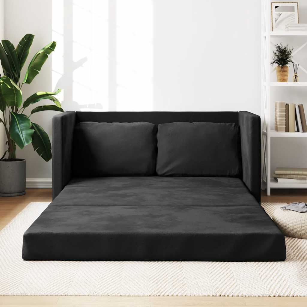 Golvbäddsoffa 2-I-1 122X204X55 Cm Sammet