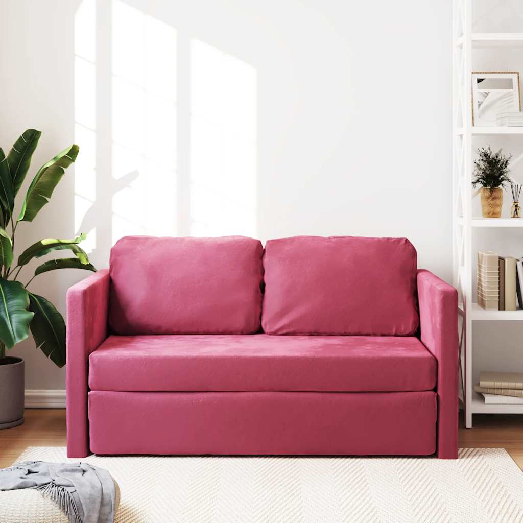 Golvbäddsoffa 2-I-1 122X204X55 Cm Sammet