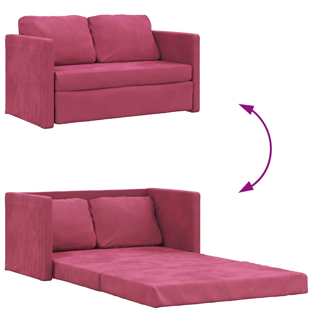 Golvbäddsoffa 2-I-1 122X204X55 Cm Sammet