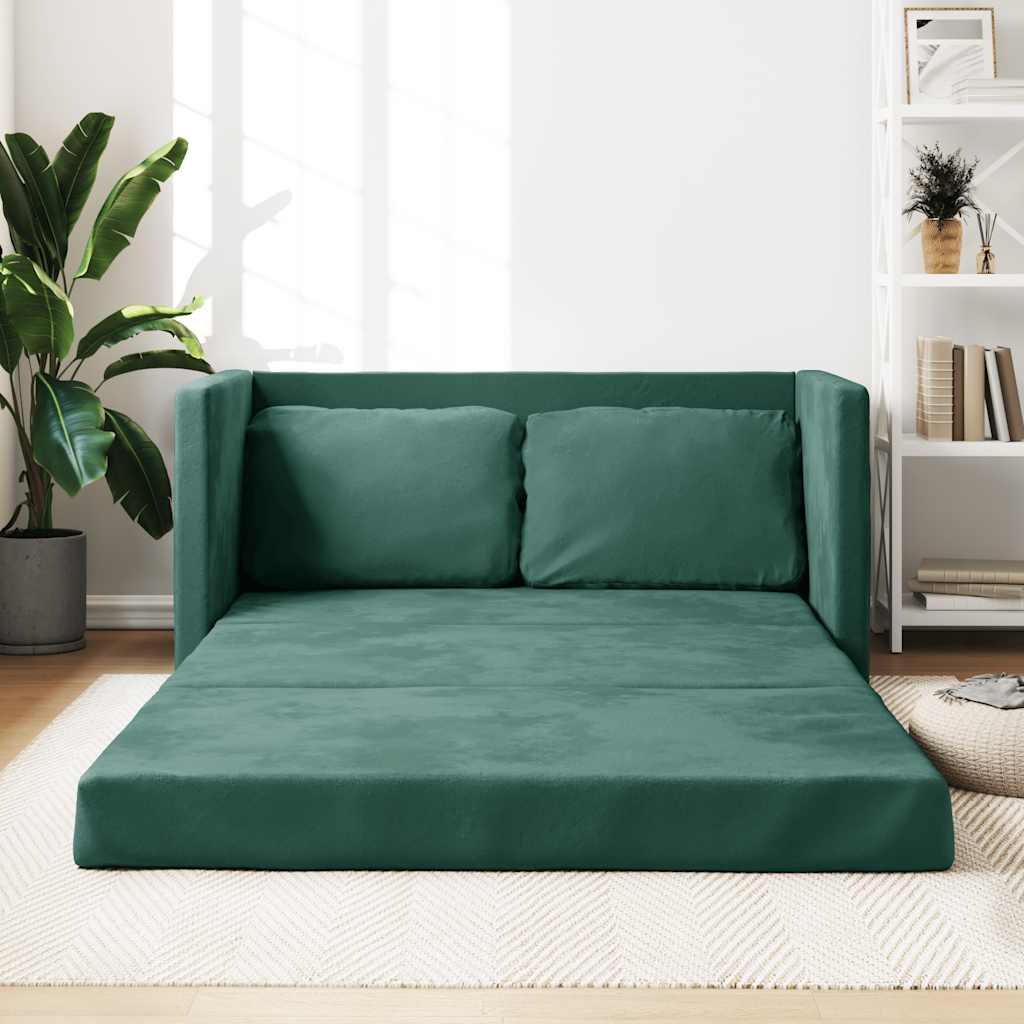 Golvbäddsoffa 2-I-1 122X204X55 Cm Sammet