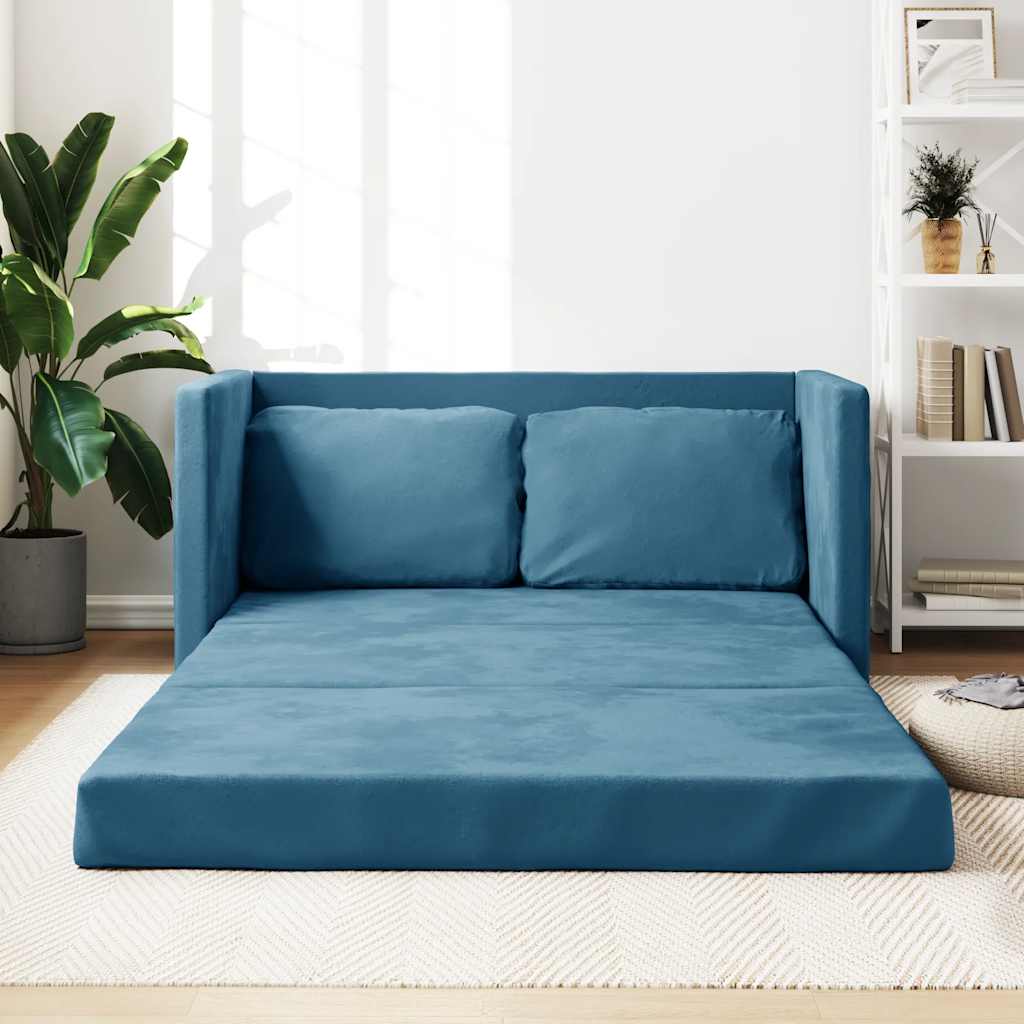 Golvbäddsoffa 2-I-1 122X204X55 Cm Sammet