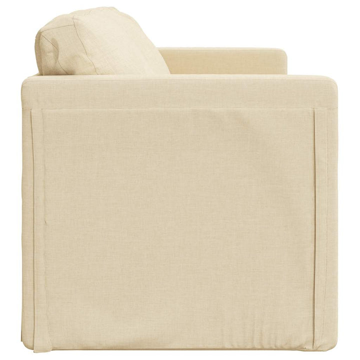 Golvbäddsoffa 2-I-1 Gräddvit 112X174X55 Cm Tyg