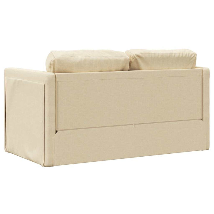Golvbäddsoffa 2-I-1 Gräddvit 112X174X55 Cm Tyg