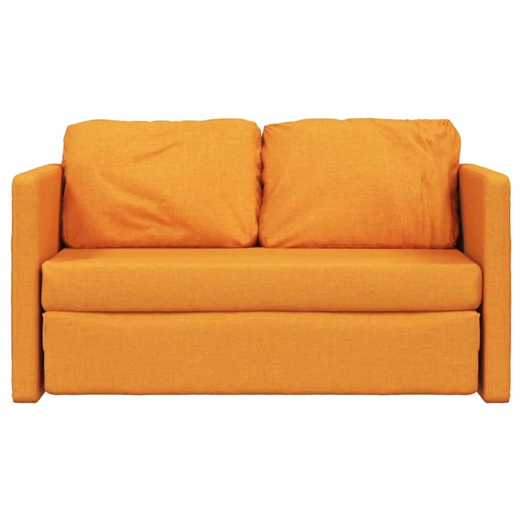 Golvbäddsoffa 2-I-1 Mörkgul 112X174X55 Cm Tyg