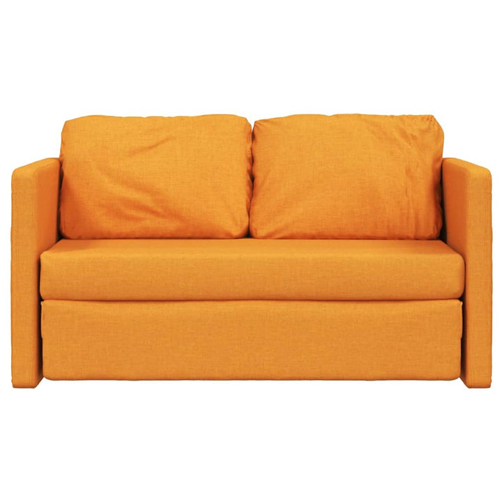 Golvbäddsoffa 2-I-1 Mörkgul 112X174X55 Cm Tyg