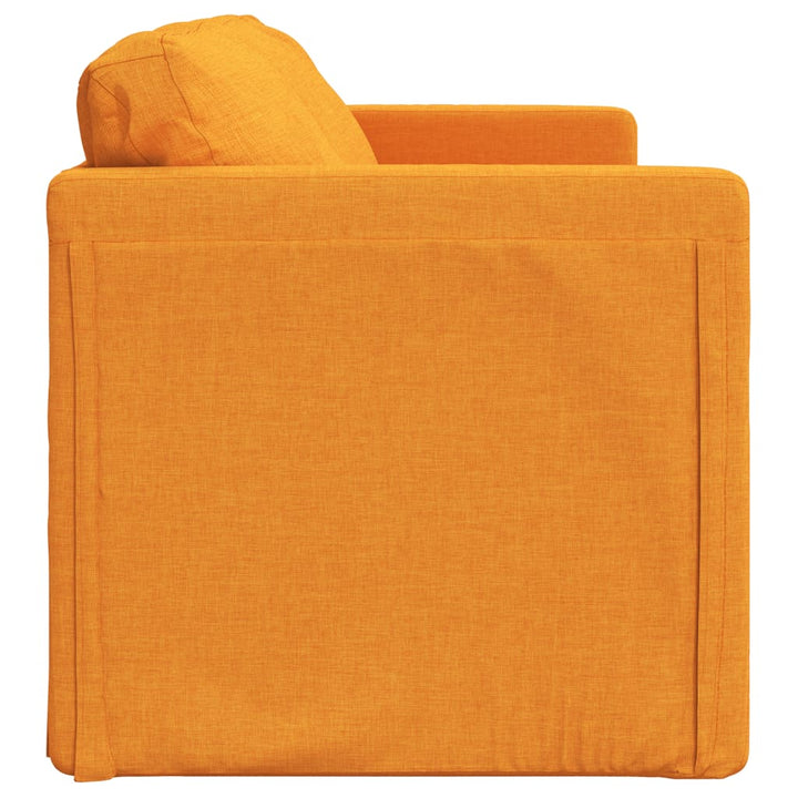 Golvbäddsoffa 2-I-1 Mörkgul 112X174X55 Cm Tyg