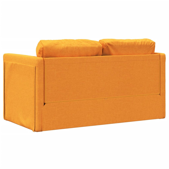 Golvbäddsoffa 2-I-1 Mörkgul 112X174X55 Cm Tyg