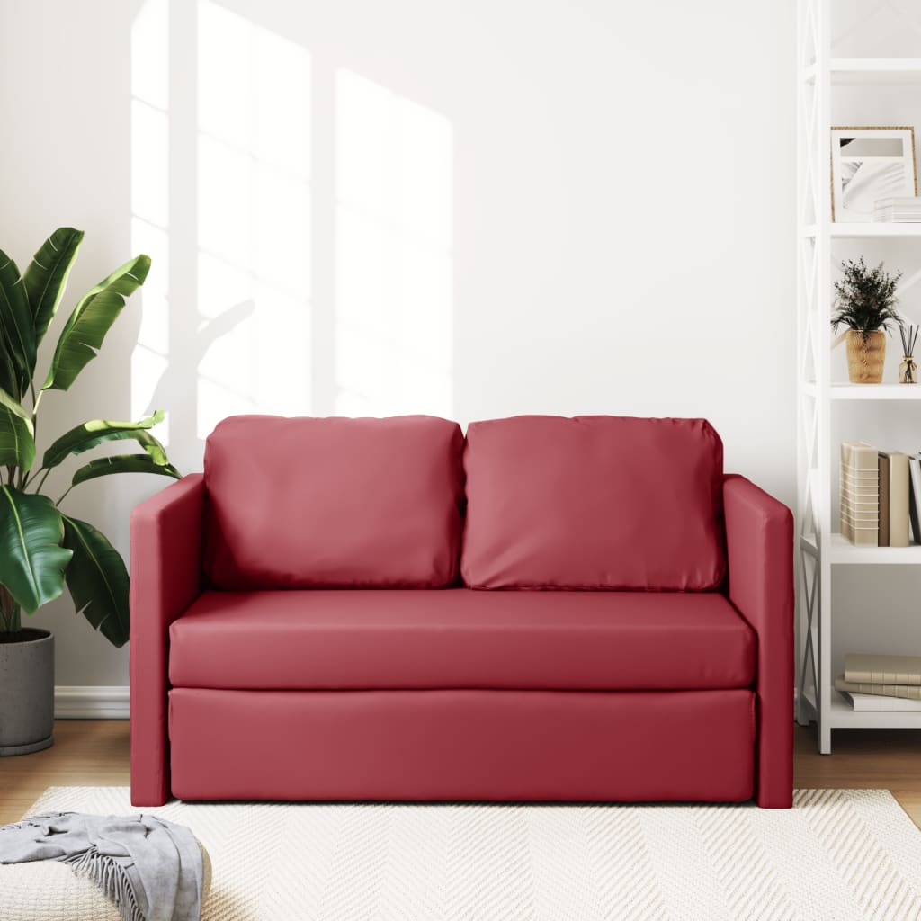 Golvbäddsoffa 2-I-1 112X174X55 Cm Konstläder