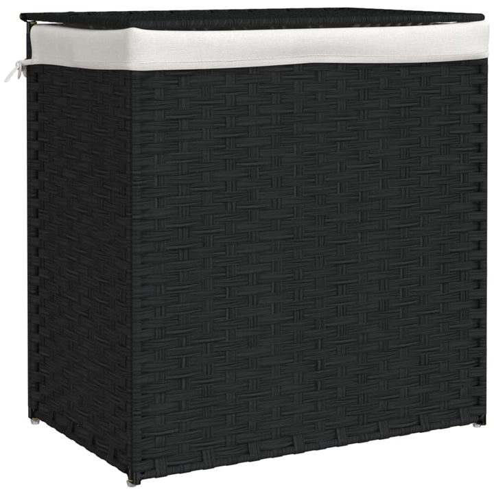 Tvättkorg Med 2 Sektioner 53X35X57 Cm Konstrotting