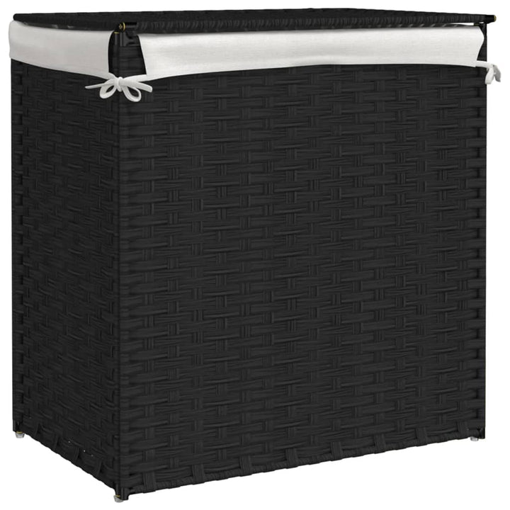 Tvättkorg Med 2 Sektioner 53X35X57 Cm Konstrotting