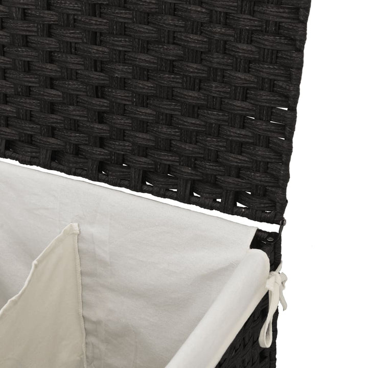 Tvättkorg Med 2 Sektioner 53X35X57 Cm Konstrotting