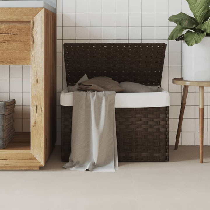 Tvättkorg Med Lock 55,5X35X34 Cm Konstrotting