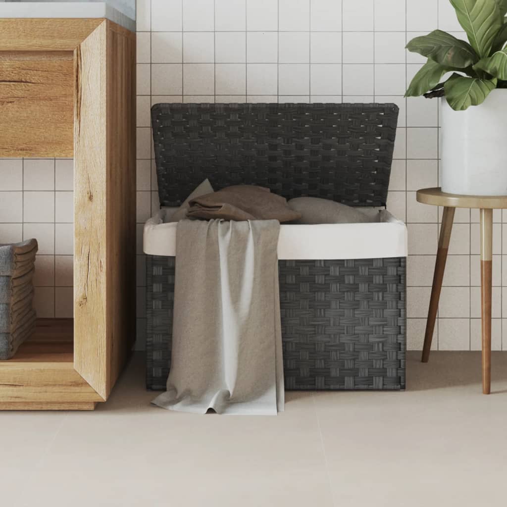 Tvättkorg Med Lock 55,5X35X34 Cm Konstrotting