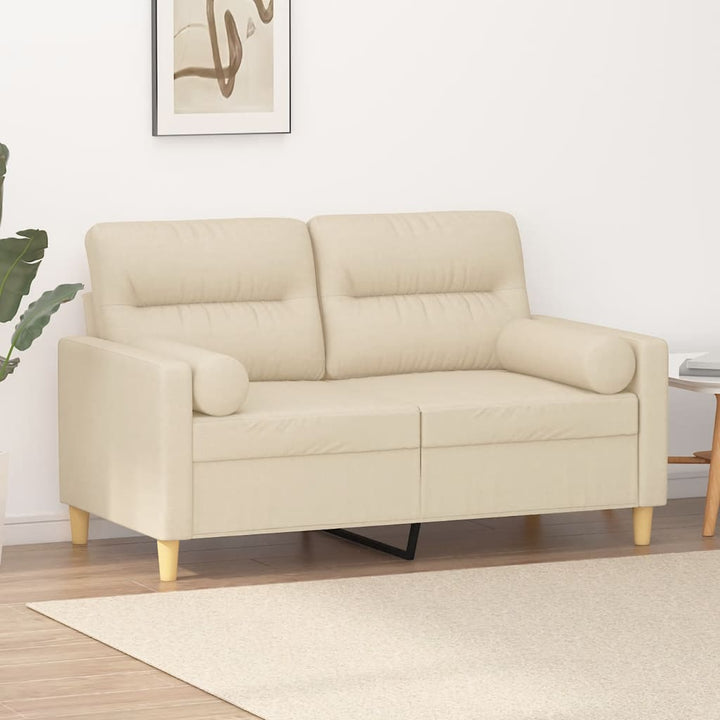 2-Sits Soffa Med Prydnadskuddar Tyg