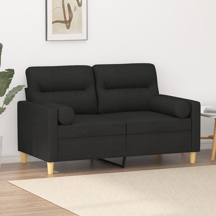 2-Sits Soffa Med Prydnadskuddar Tyg