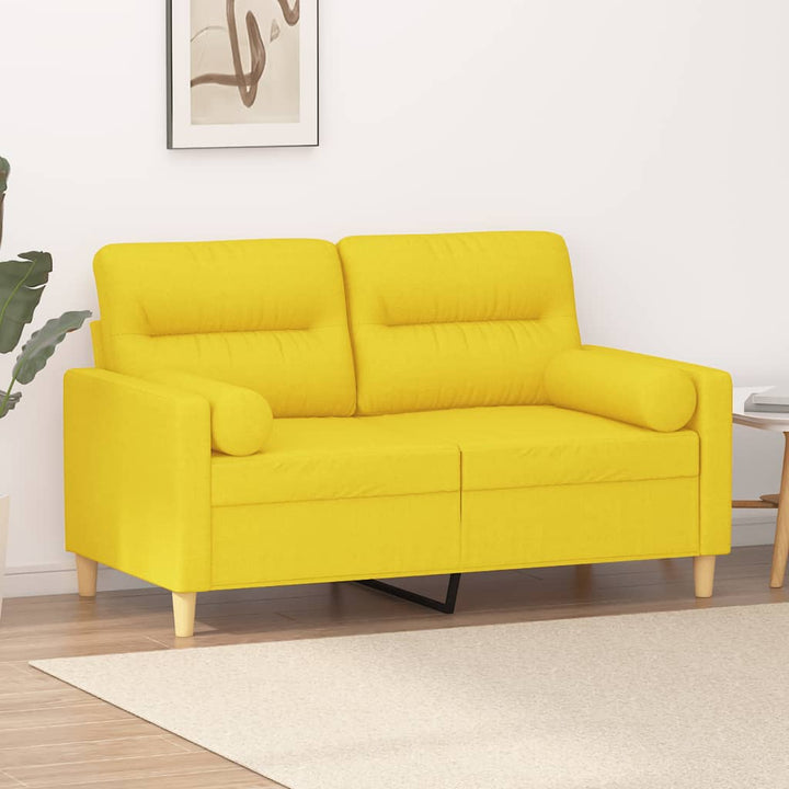 2-Sits Soffa Med Prydnadskuddar Tyg