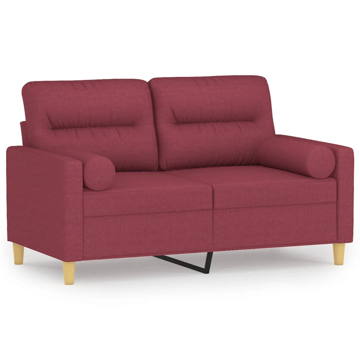 2-Sits Soffa Med Prydnadskuddar Tyg