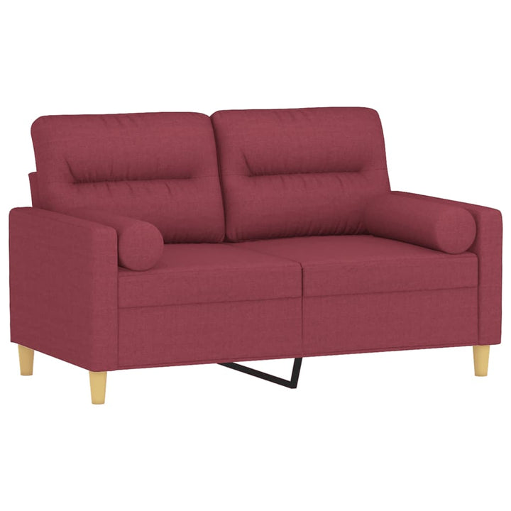 2-Sits Soffa Med Prydnadskuddar Tyg