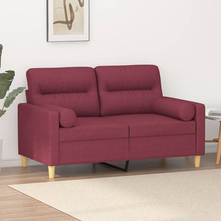 2-Sits Soffa Med Prydnadskuddar Tyg