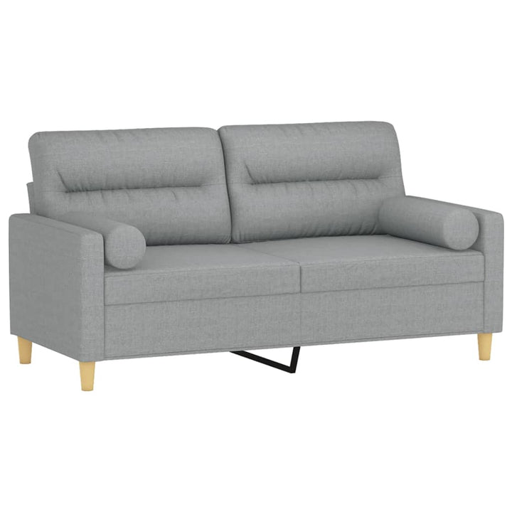 2-Sits Soffa Med Prydnadskuddar Tyg