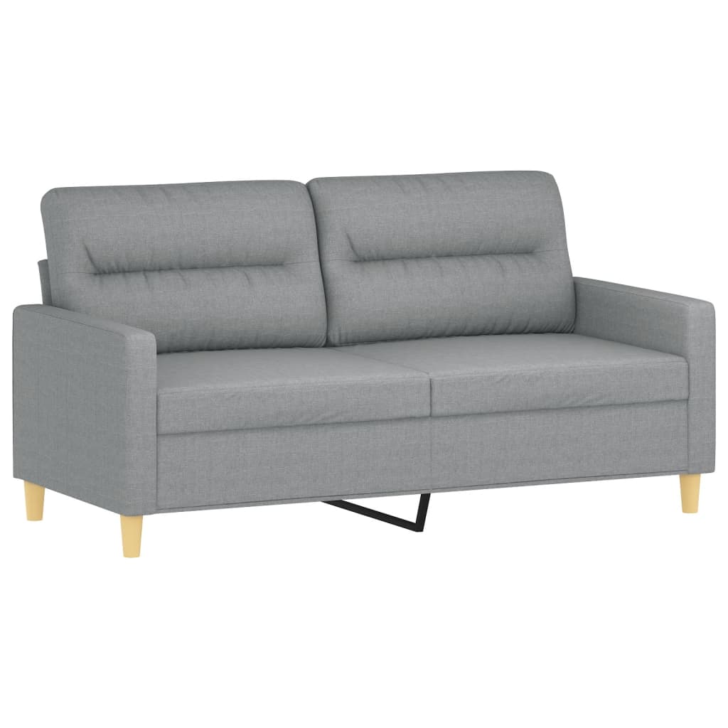 2-Sits Soffa Med Prydnadskuddar Tyg