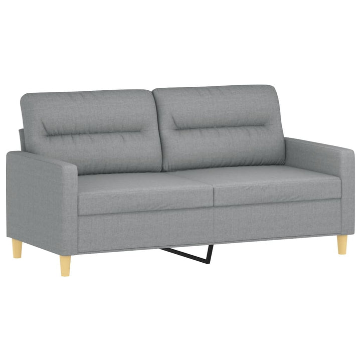 2-Sits Soffa Med Prydnadskuddar Tyg