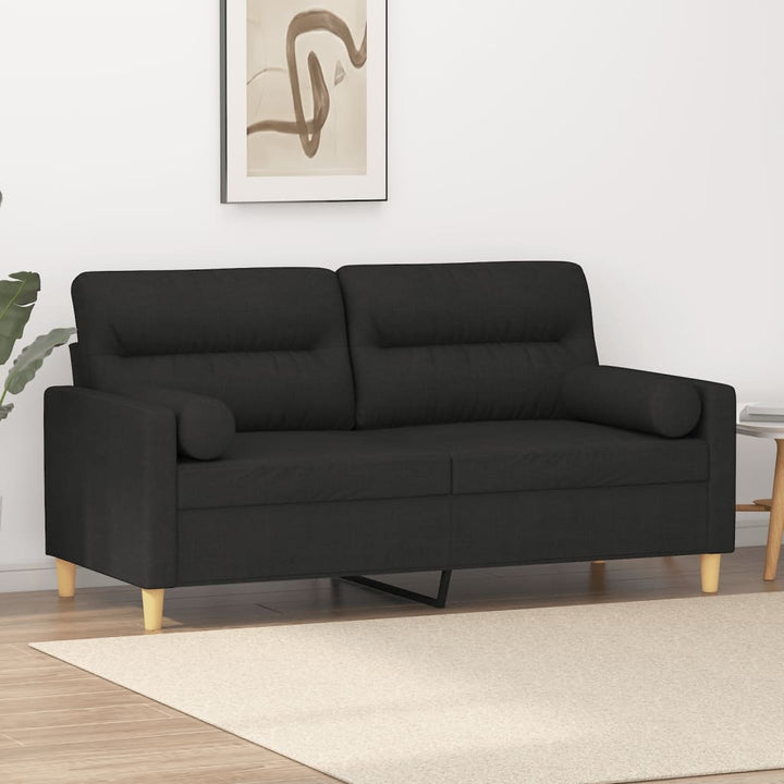 2-Sits Soffa Med Prydnadskuddar Tyg