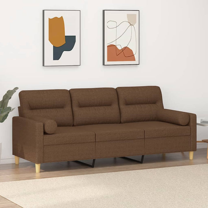 2-Sits Soffa Med Prydnadskuddar Tyg