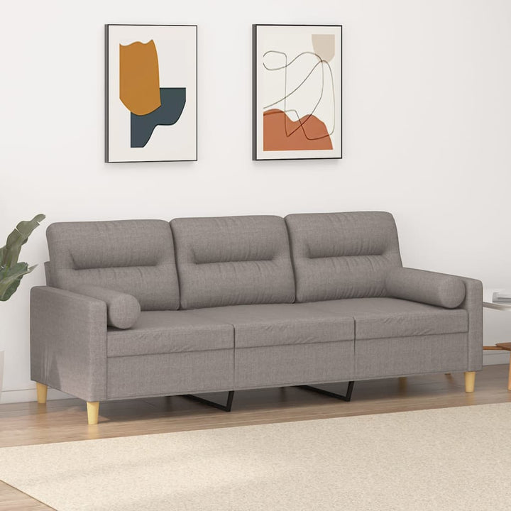 2-Sits Soffa Med Prydnadskuddar Tyg