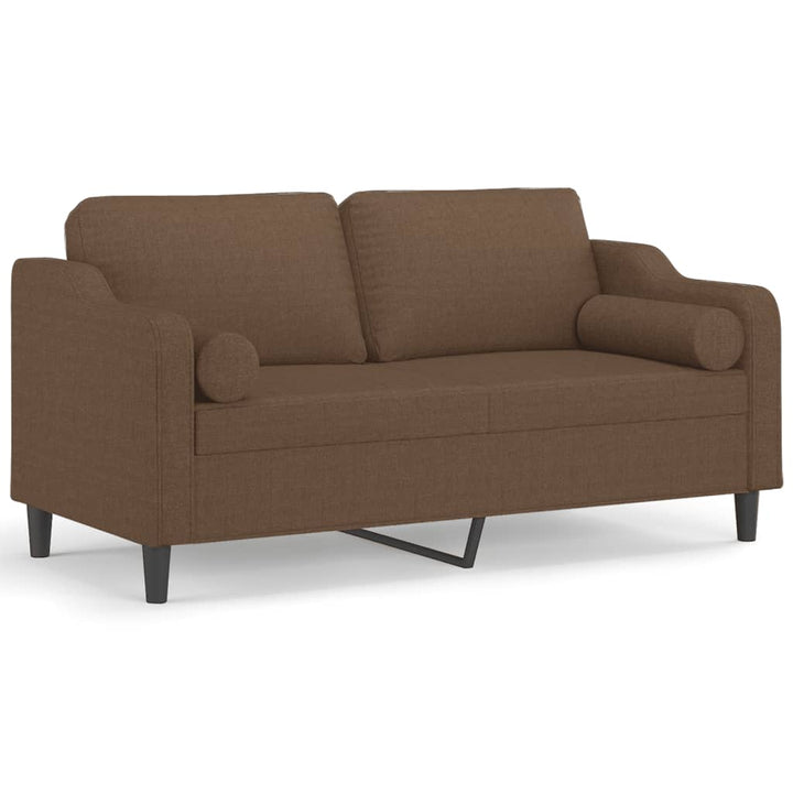 2-Sits Soffa Med Prydnadskuddar Tyg