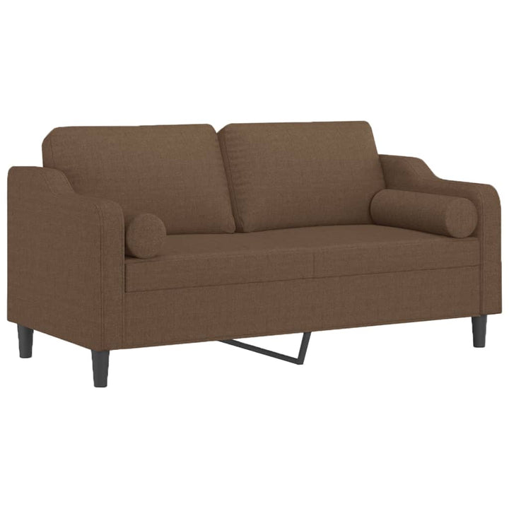 2-Sits Soffa Med Prydnadskuddar Tyg