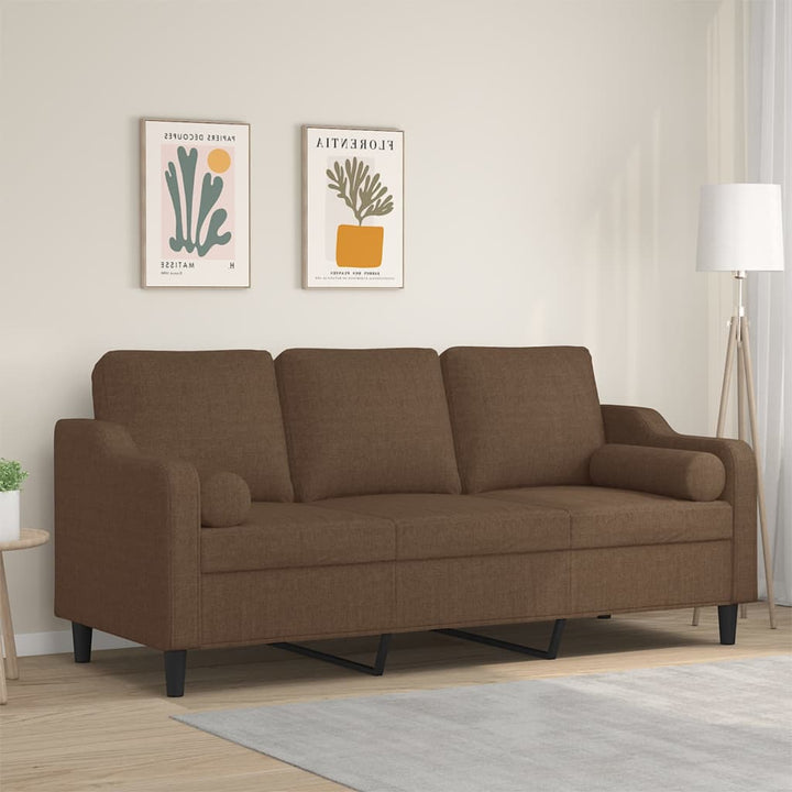 2-Sits Soffa Med Prydnadskuddar Tyg