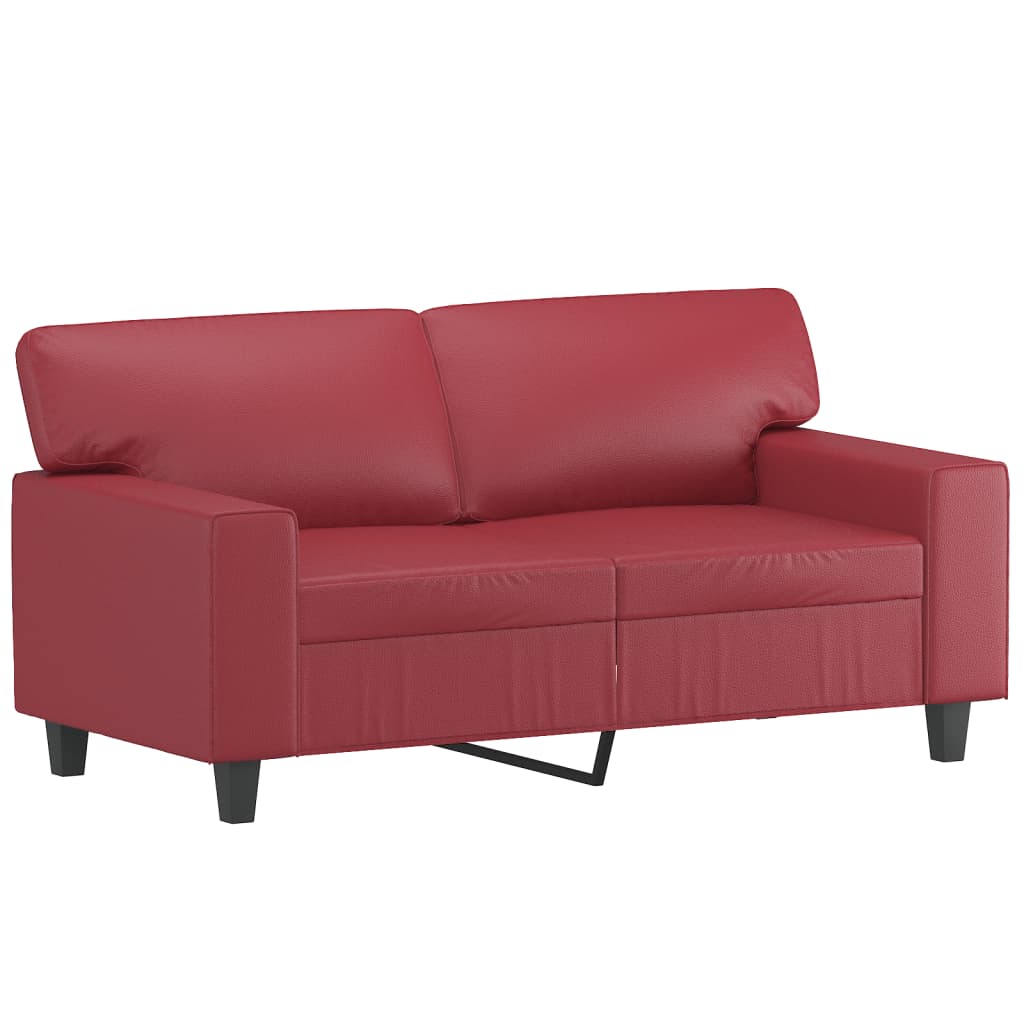 2-Sits Soffa Med Prydnadskuddar Konstläder