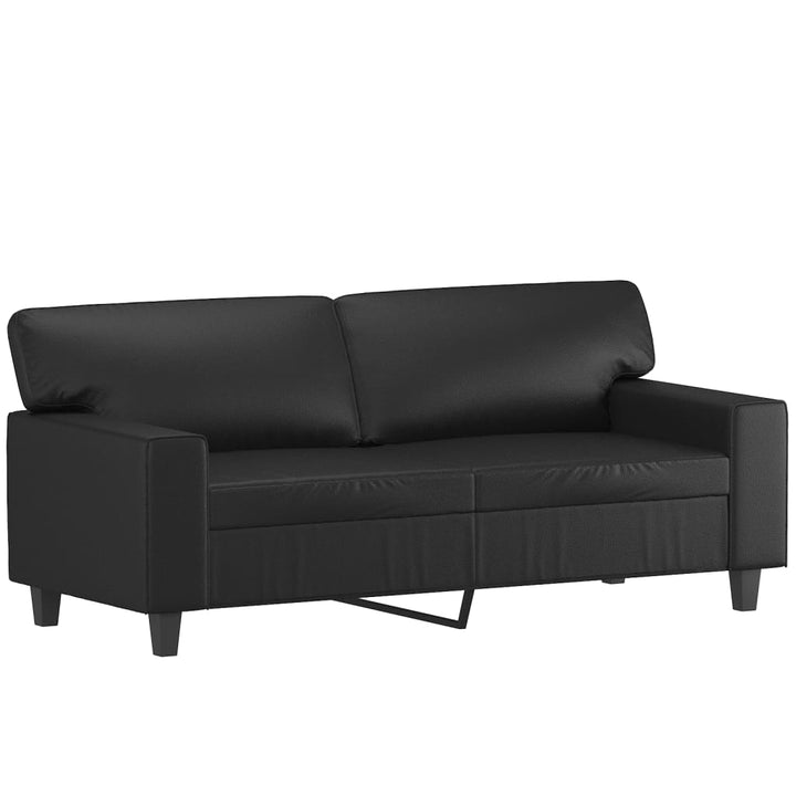 2-Sits Soffa Med Prydnadskuddar Konstläder